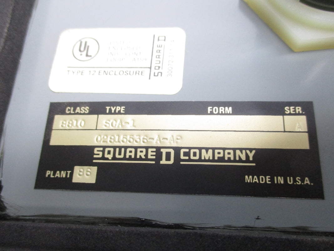 SQUARE D 8810SCA-1 SER. A 480V NSNP