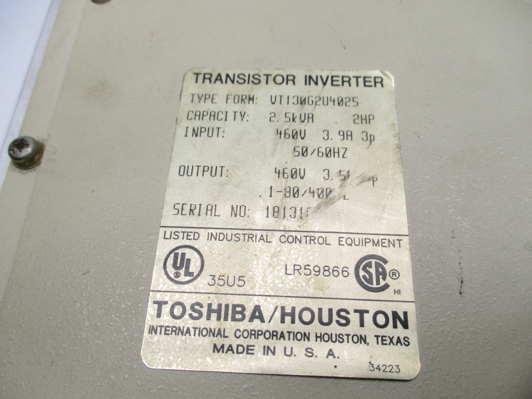 TOSHIBA VT130G2U4025 460V 3.9A UNMP