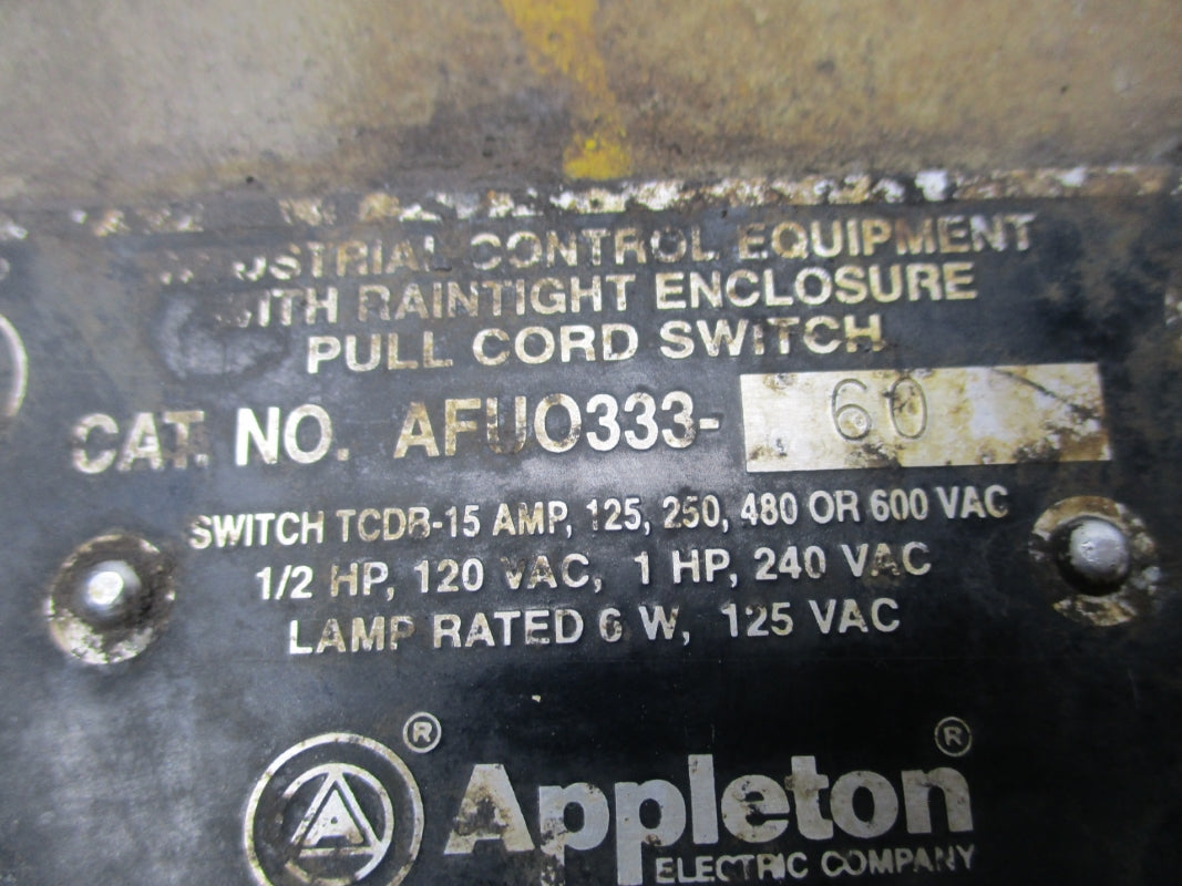 APPLETON AFUO333-60 600VAC UNMP