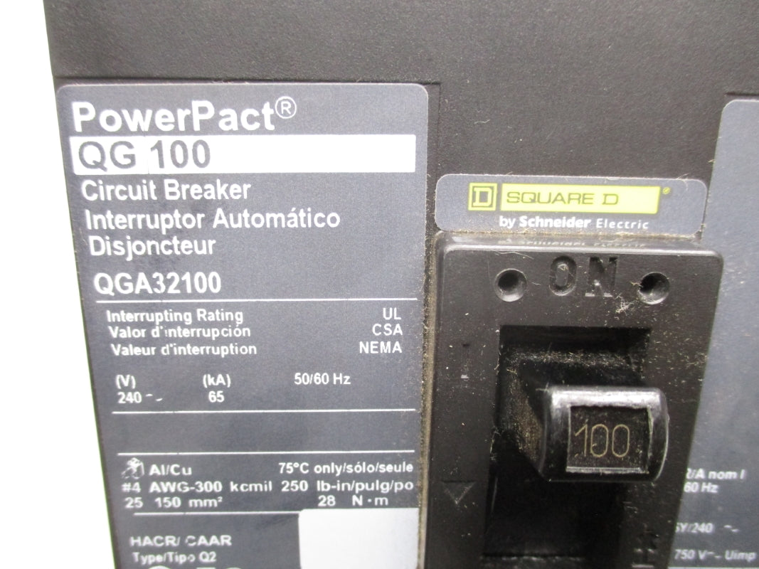 SQUARE D QGA32100 240V 100A (AS PICTURED) NSNP
