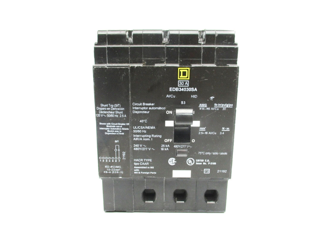 SQUARE D EDB34030SA 277V 30A NSNP