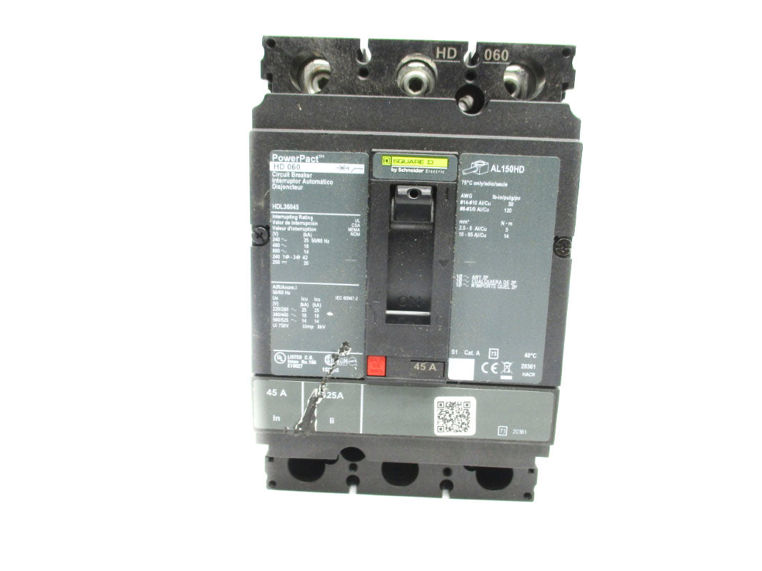 SQUARE D HDL36045  600V 45A (AS PICTURED) NSNP
