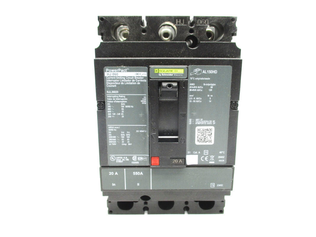 SQUARE D HJL36020 600V 20A (AS PICTURED) NSNP