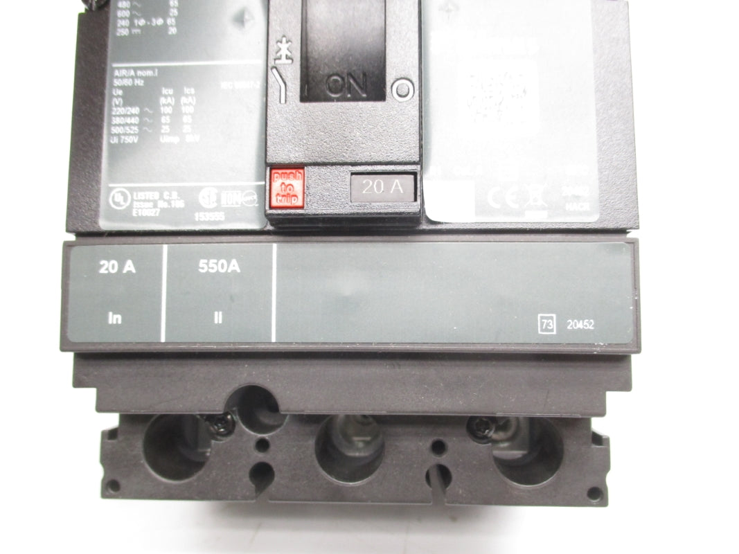 SQUARE D HJL36020 600V 20A (AS PICTURED) NSNP
