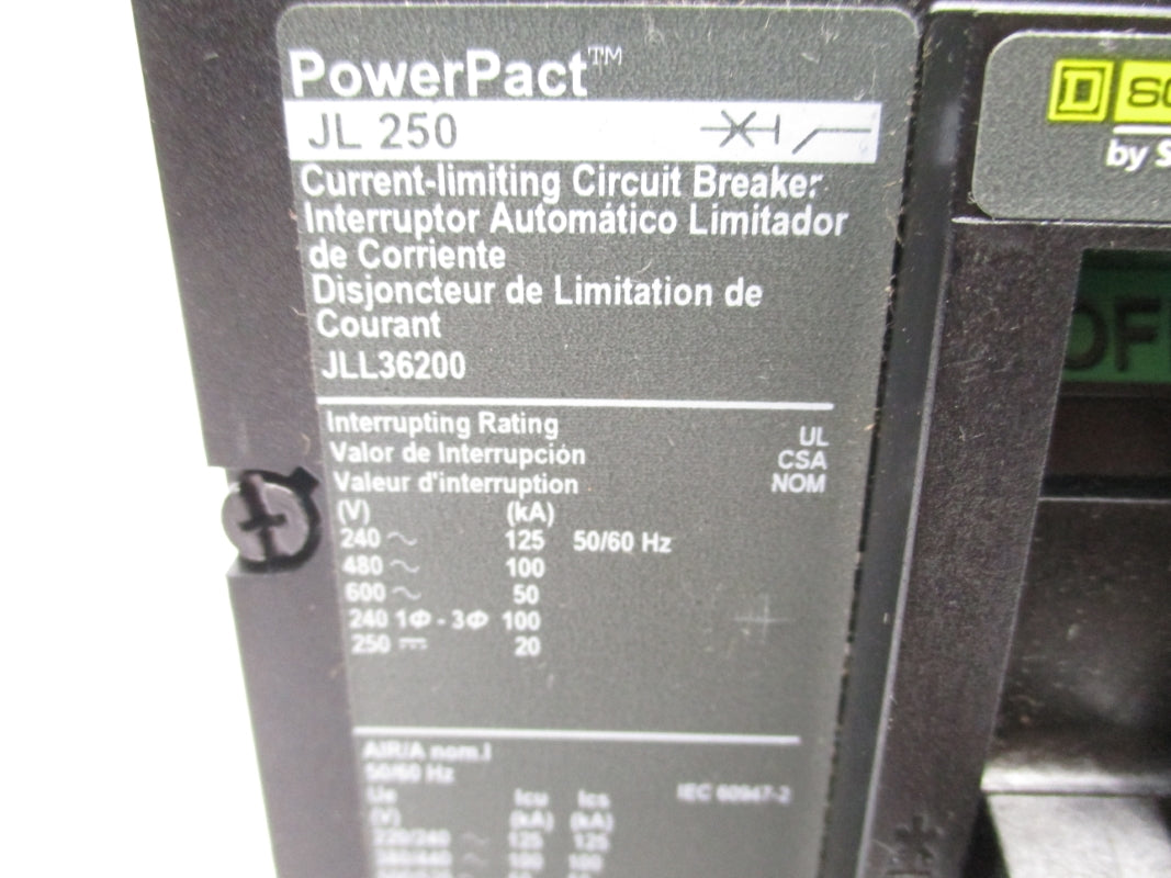 SQUARE D JLL36200 600V 200A NSNP