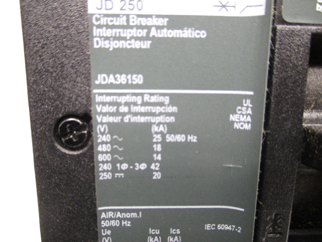 SQUARE D JDA36150 600V 150A NSNP