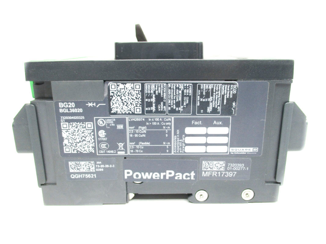 SQUARE D BGL36020 480V 20A NSNP