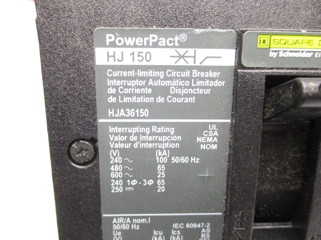 SQUARE D HJA36150 600V 150A (AS PICTURED) NSNP