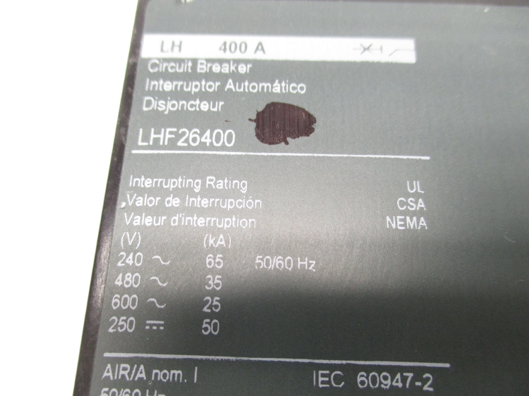 SQUARE D LHF26400 600V 400A NSNP