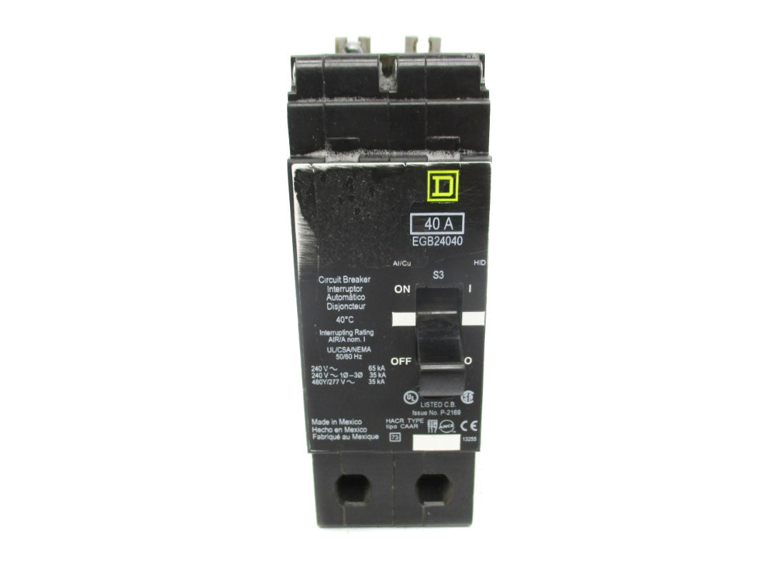 SQUARE D EGB24040 277V 40A UNMP