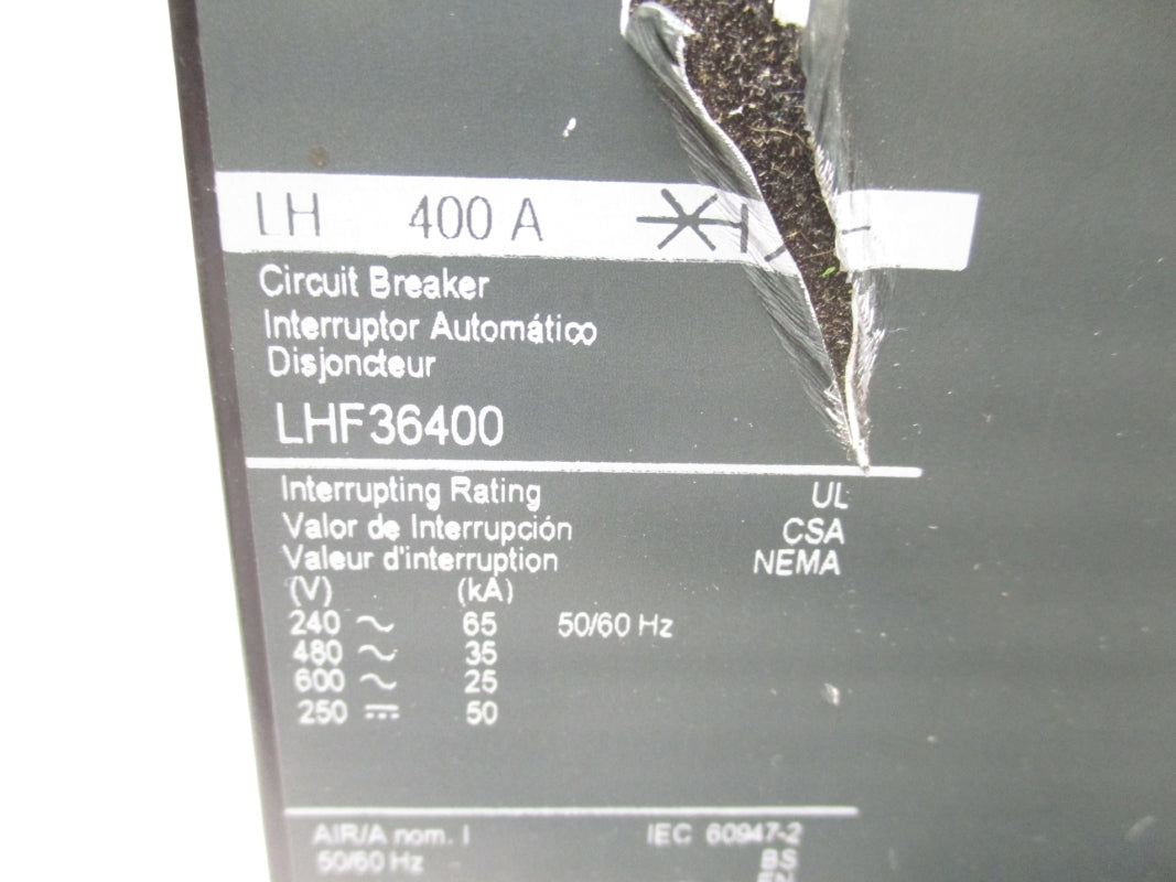 SQUARE D LHF36400 600V 400A NUPI