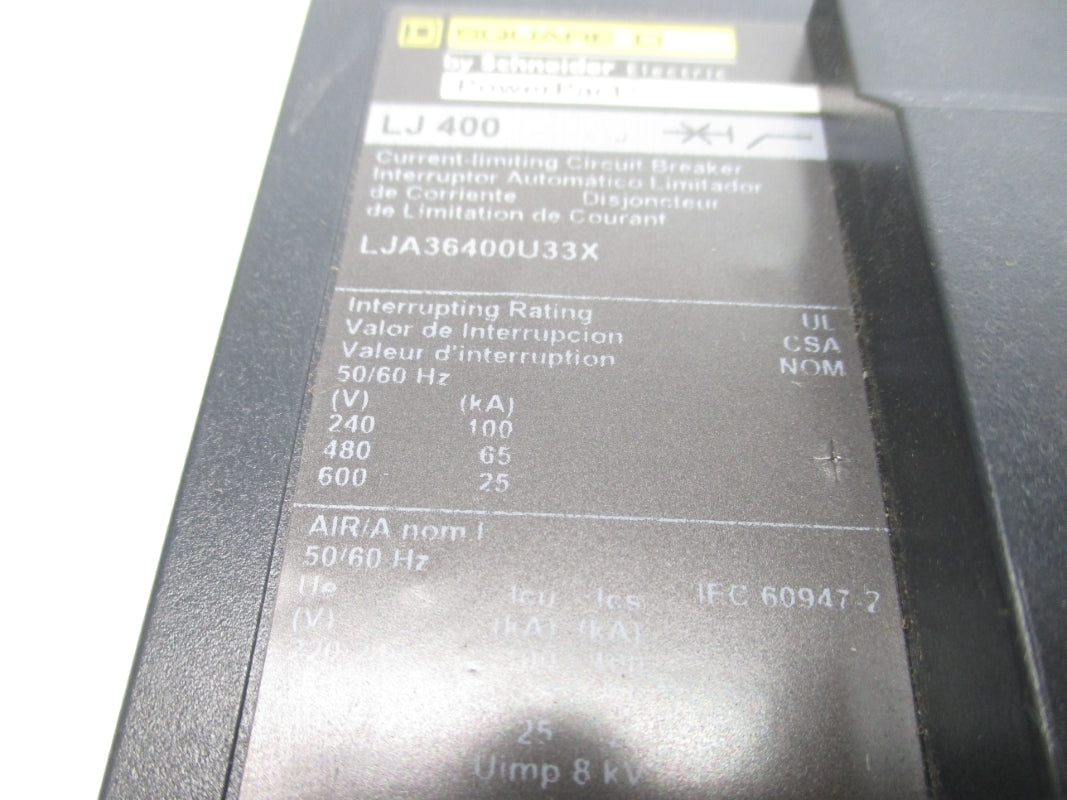 SQUARE D LJA36400U33X 600V 400A (AS PICTURED) NSNP