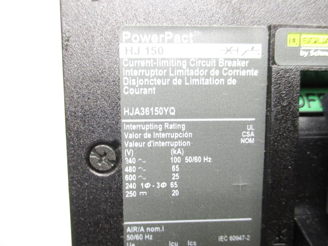SQUARE D HJA36150YQ 600V 150A NSNP