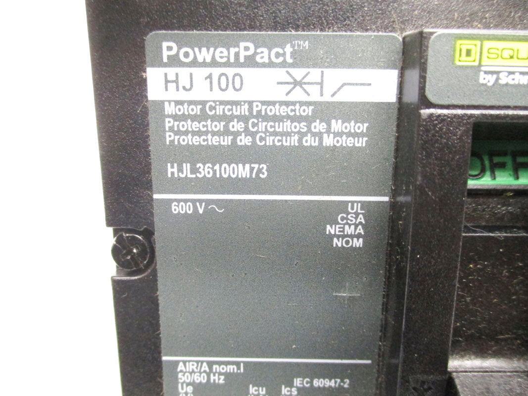 SQUARE D HJL36100M73 600V 100A (AS PICTURED) NSNP