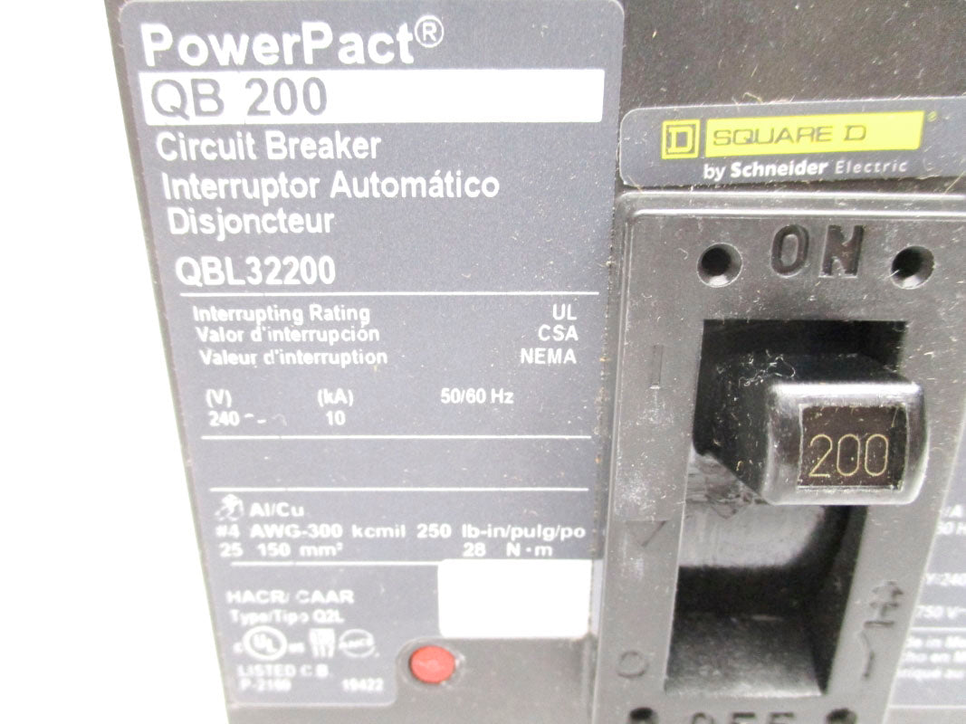 SQUARE D QBL32200 240V 200A (AS PICTURED) NSNP