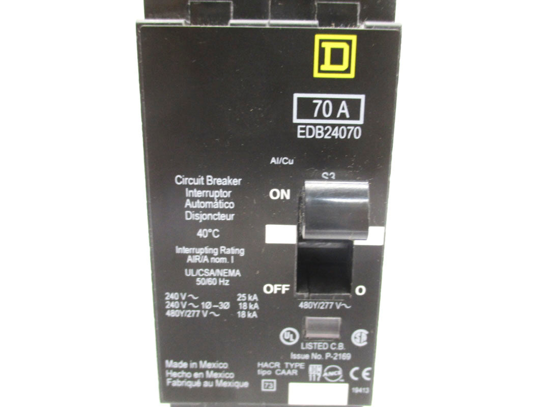 SQUARE D EDB24070 277V 70A NSNP