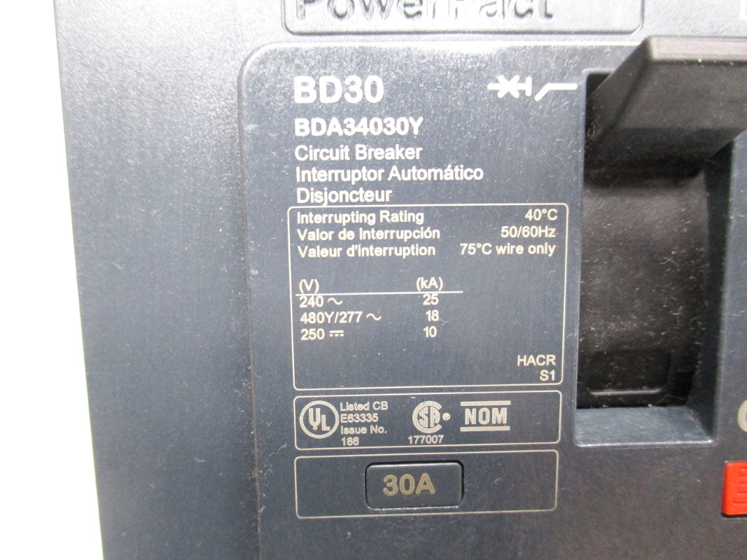 SQUARE D BDA34030Y 277V 30A NSNP