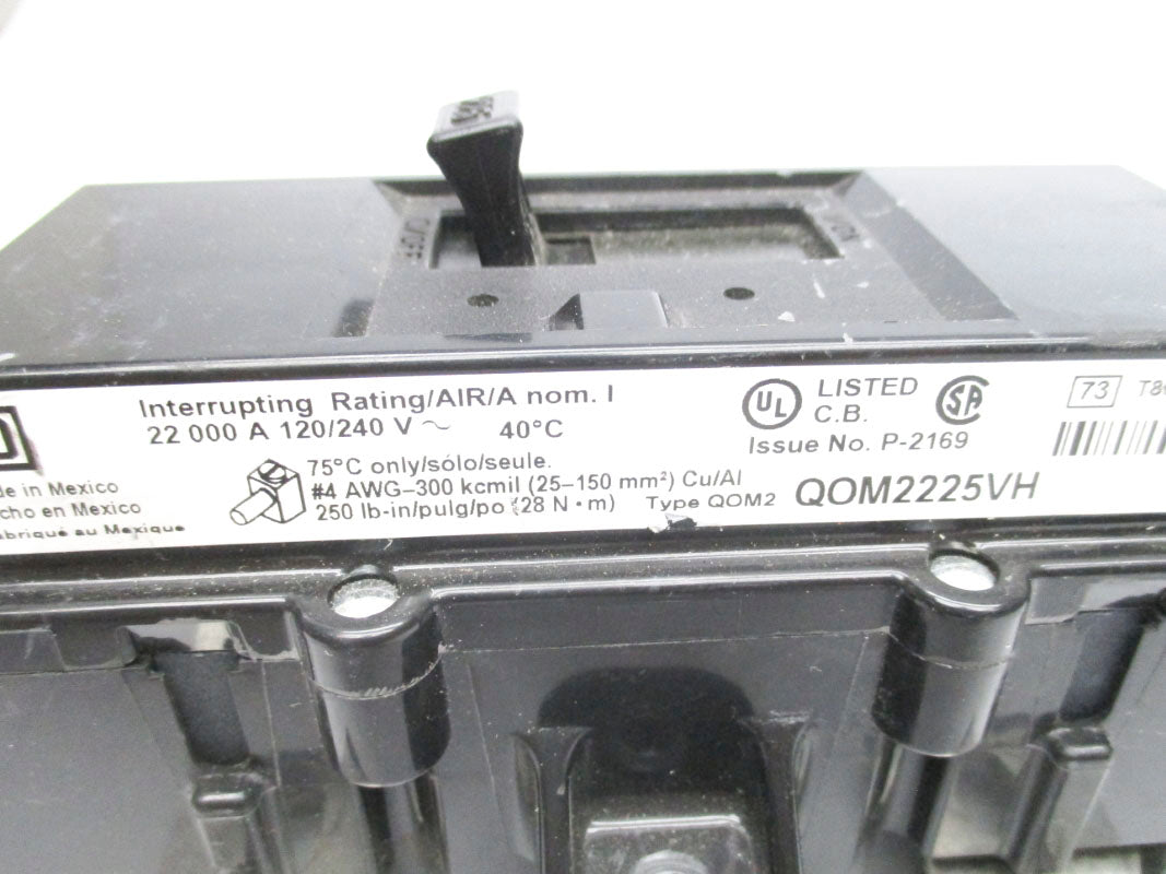 SQUARE D QOM2225VH 240V 225A NUPI