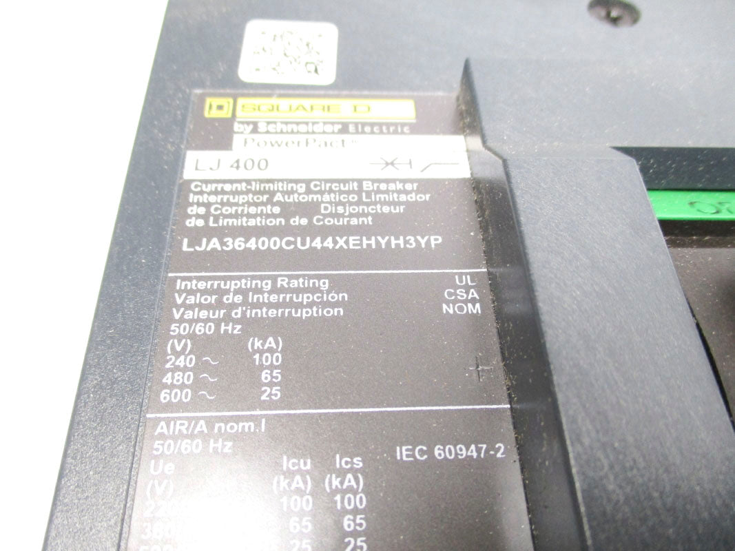 SQUARE D LJA36400CU44XEHYH3YP 600V 400A NSNP