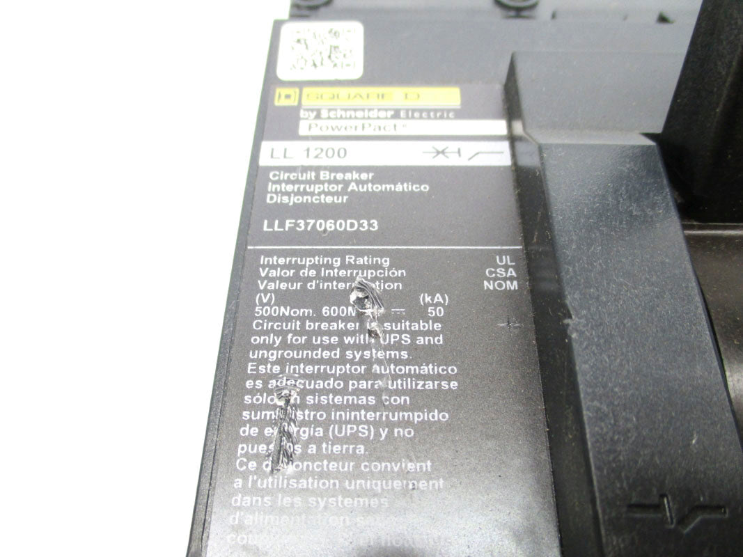 SQUARE D LLF37060D33 600V 600A NSNP
