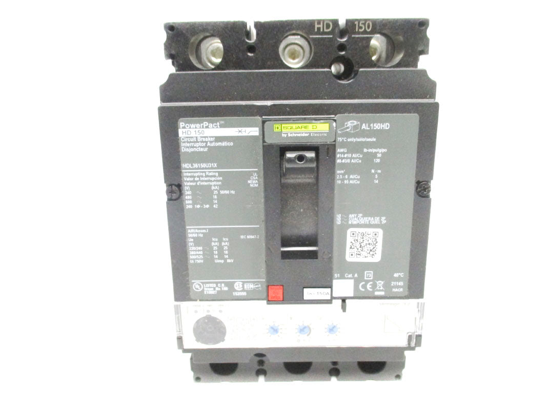 SQUARE D HDL36150U31X 600V 150A NSNP