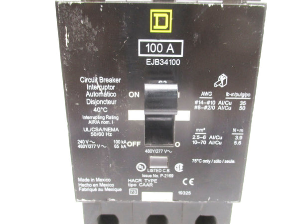 SQUARE D EJB34100 277V 100A NSNP