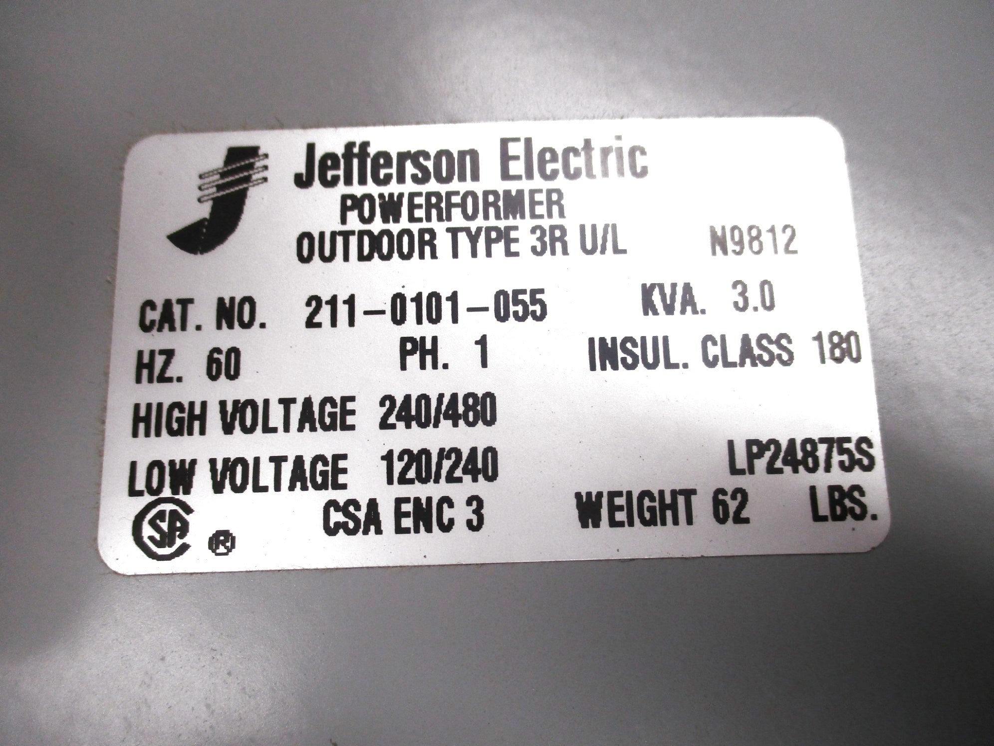 JEFFERSON ELECTRIC 211-0101-055 (AS PICTURED) NSMP
