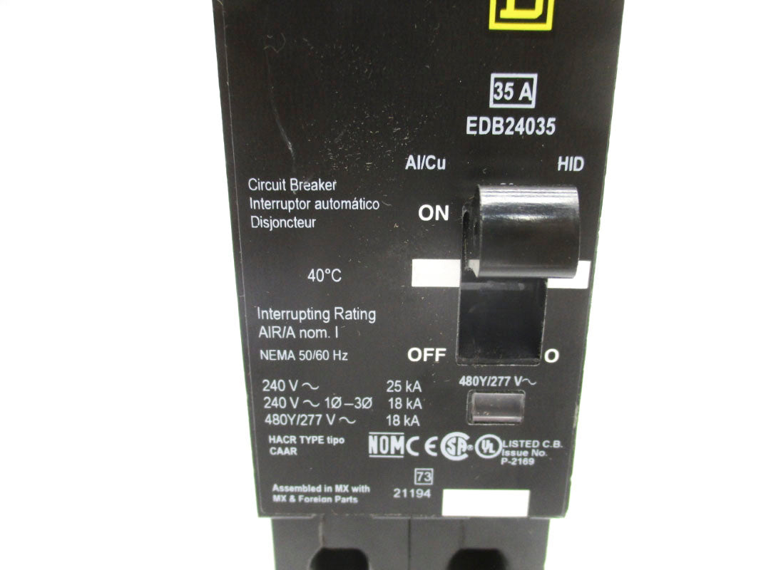 SQUARE D EDB24035 277V 35A NSNP
