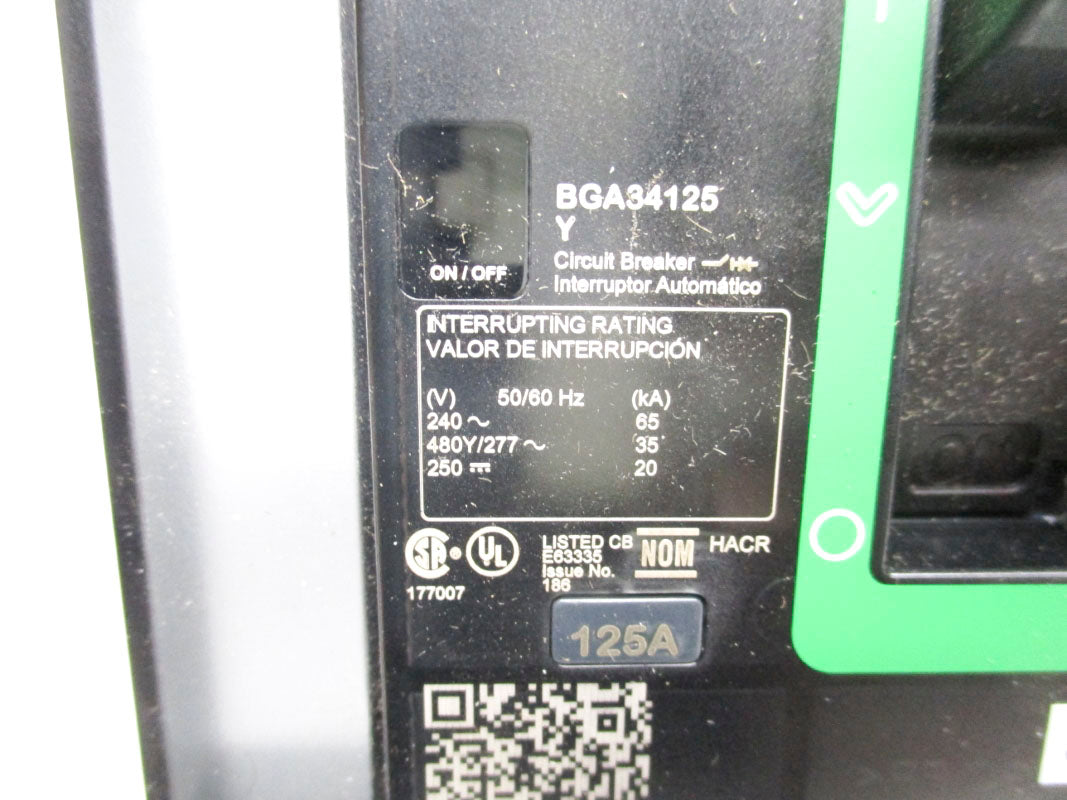 SQUARE D BGA34125Y 277V 125A NSNP