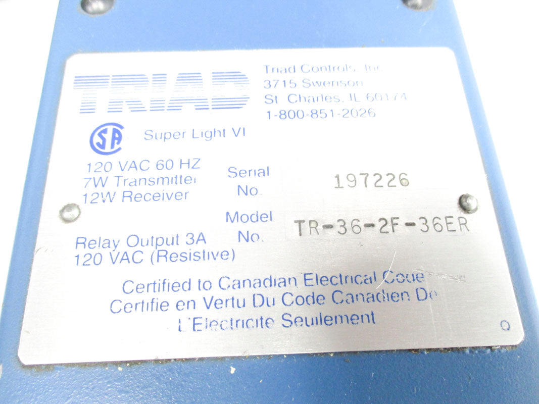 TRIAD CONTROLS TR-36-2F-36ER 120VAC UNMP