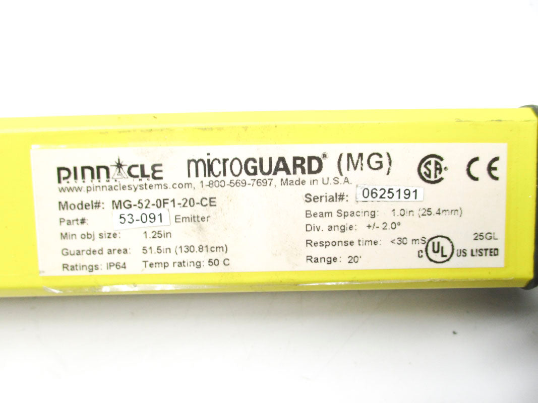 PINNACLE MG-52-0F1-20-CE 53-091 NSNP