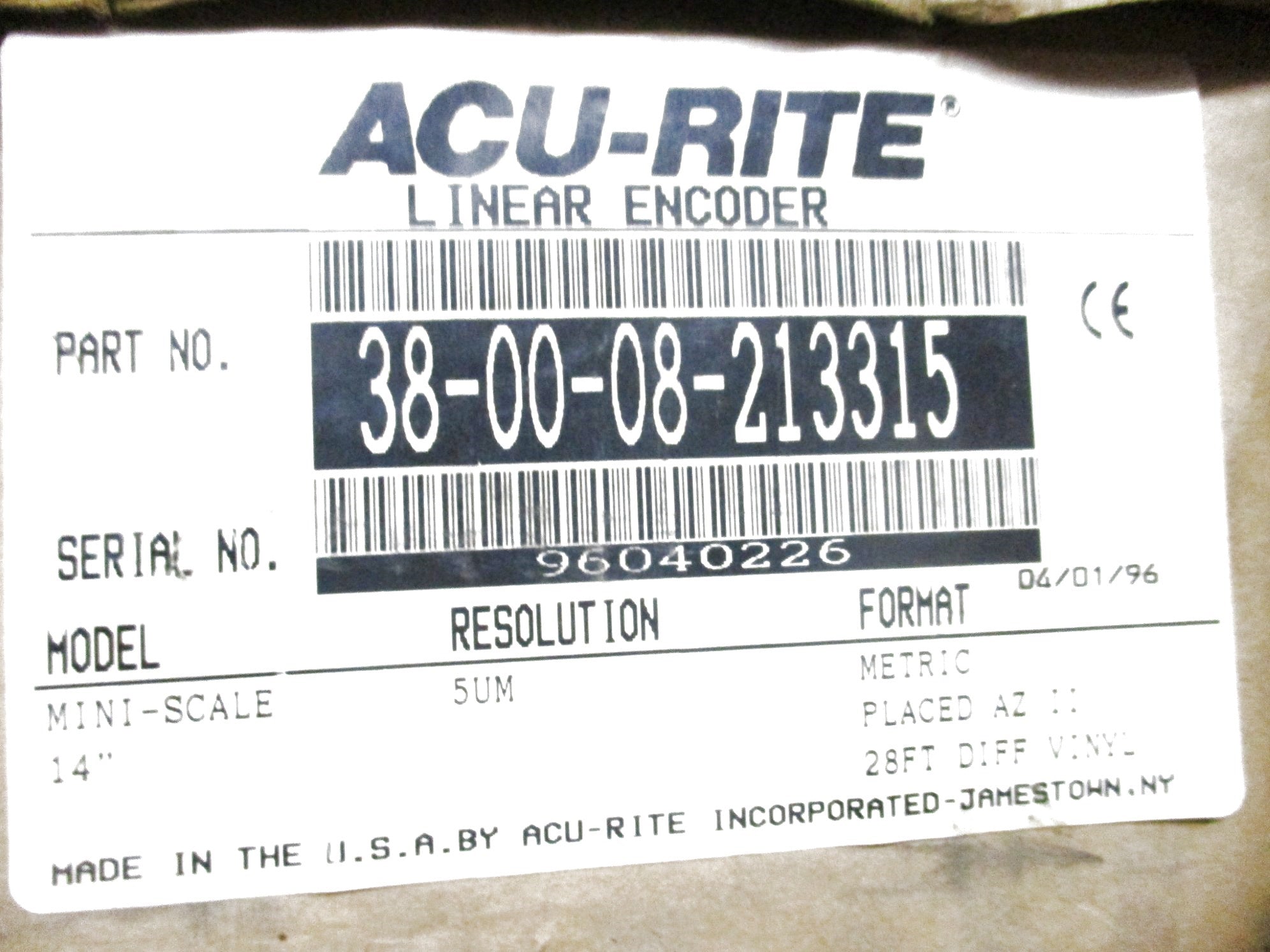 ACU-RITE 38-00-08-213315 NSMP