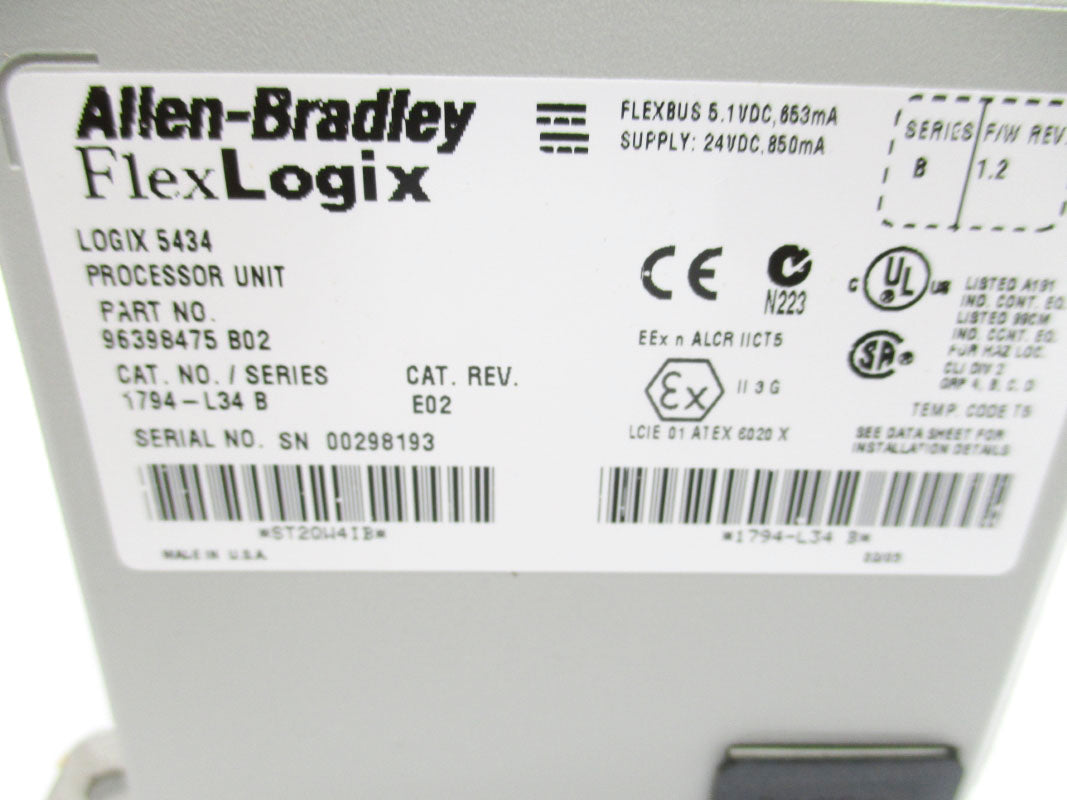 ALLEN BRADLEY 1794-L34 SER. B 24VDC F/W 1.2 NSMP
