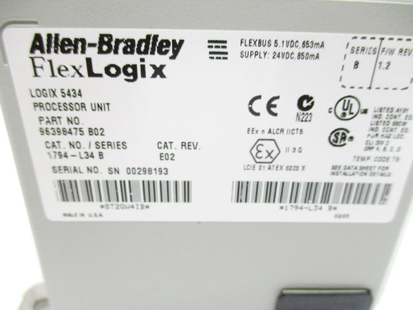 ALLEN BRADLEY 1794-L34 SER. B 24VDC F/W 1.2 NSMP