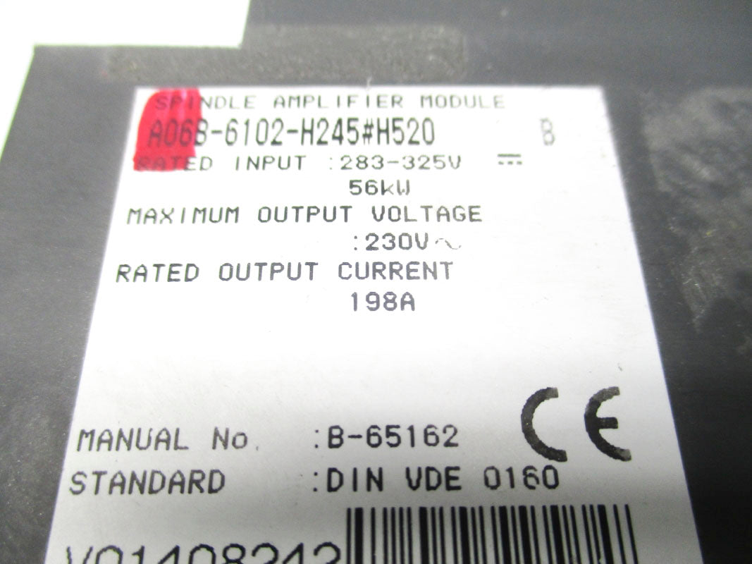 FANUC A06B-6102-H245#H520 283-325V 198A UNMP