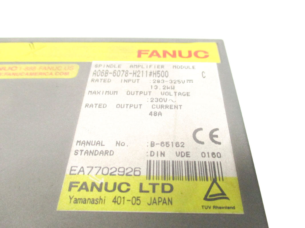 FANUC A06B-6078-H211#H500 283-325V 48A UNMP
