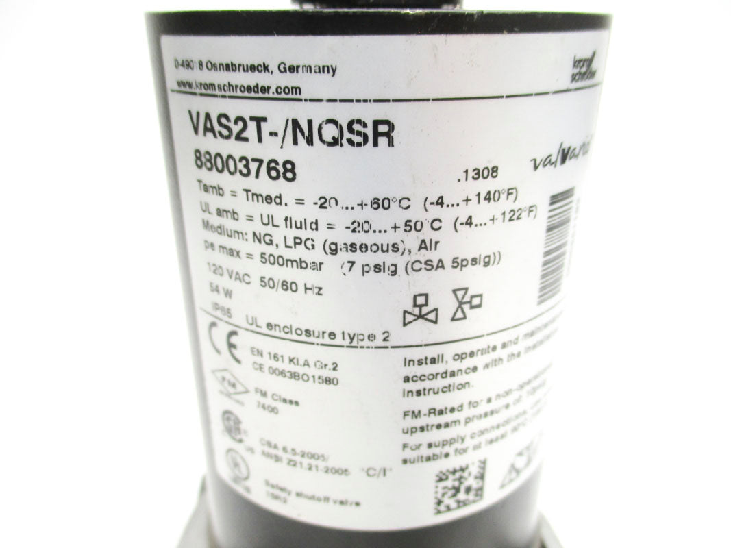 KROM SCHROEDER VAS2T-/NQSR 88003768 120VAC 7PSI NSNP