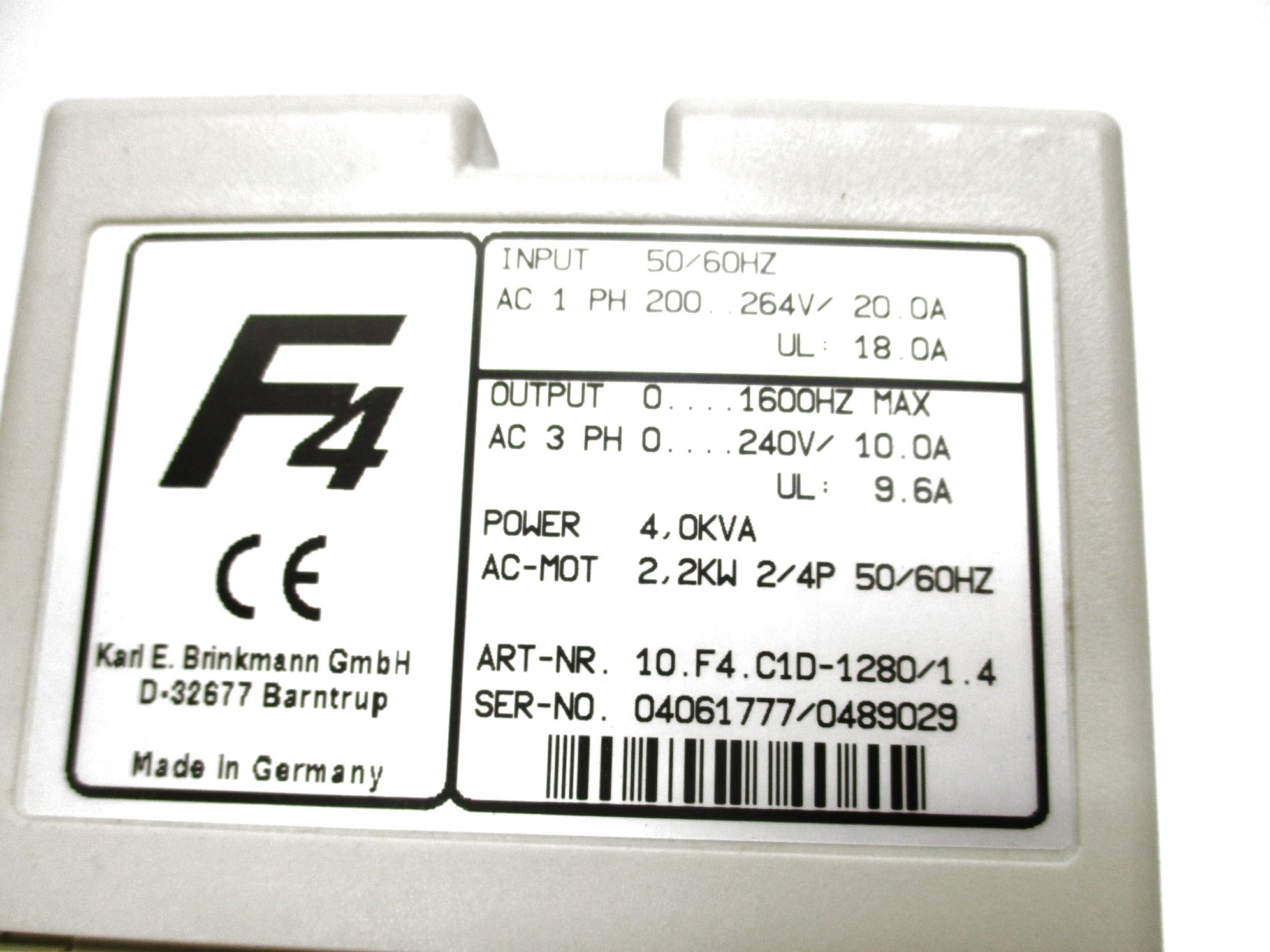 KEB 10.F4.C1D-1280/1.4 NSMP