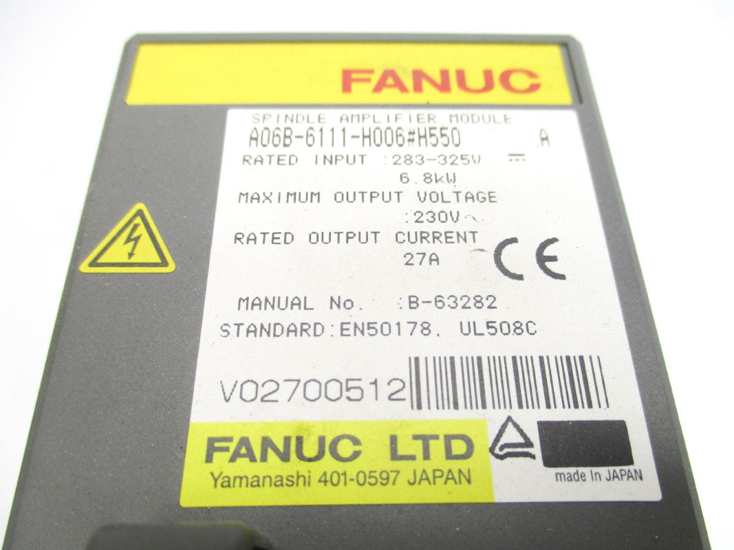 FANUC A06B-6111-H006#H550 230V 27A NSMP