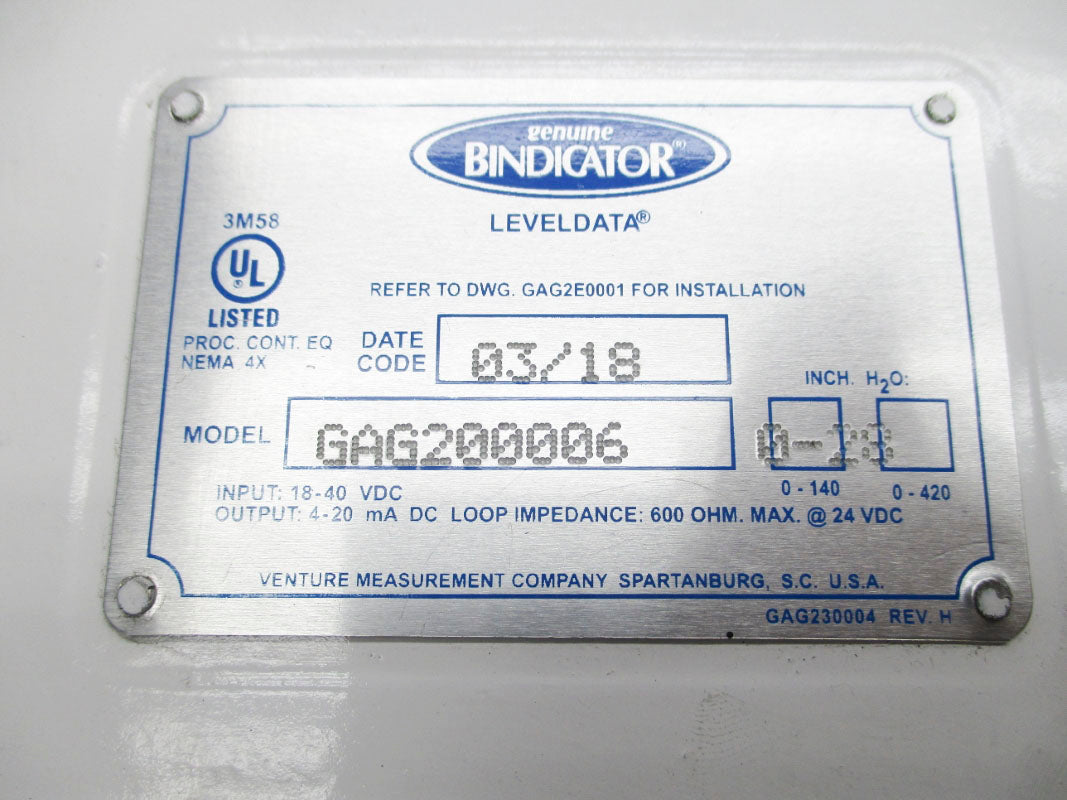 BINDICATOR GAG200006 18-40VDC NSNP