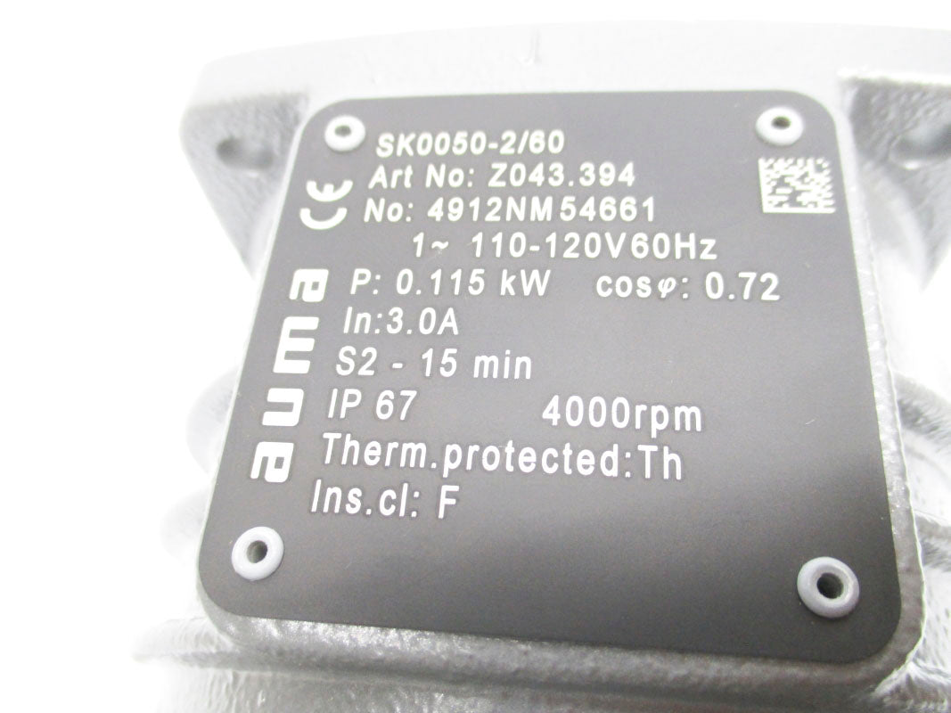 AUMA SK0050-2/60 Z043.394 110-120V 3.0A NSMP