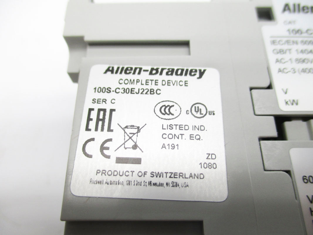 ALLEN BRADLEY 100S-C30EJ22BC SER. C 24VDC 65A (BR/WH) NSMP