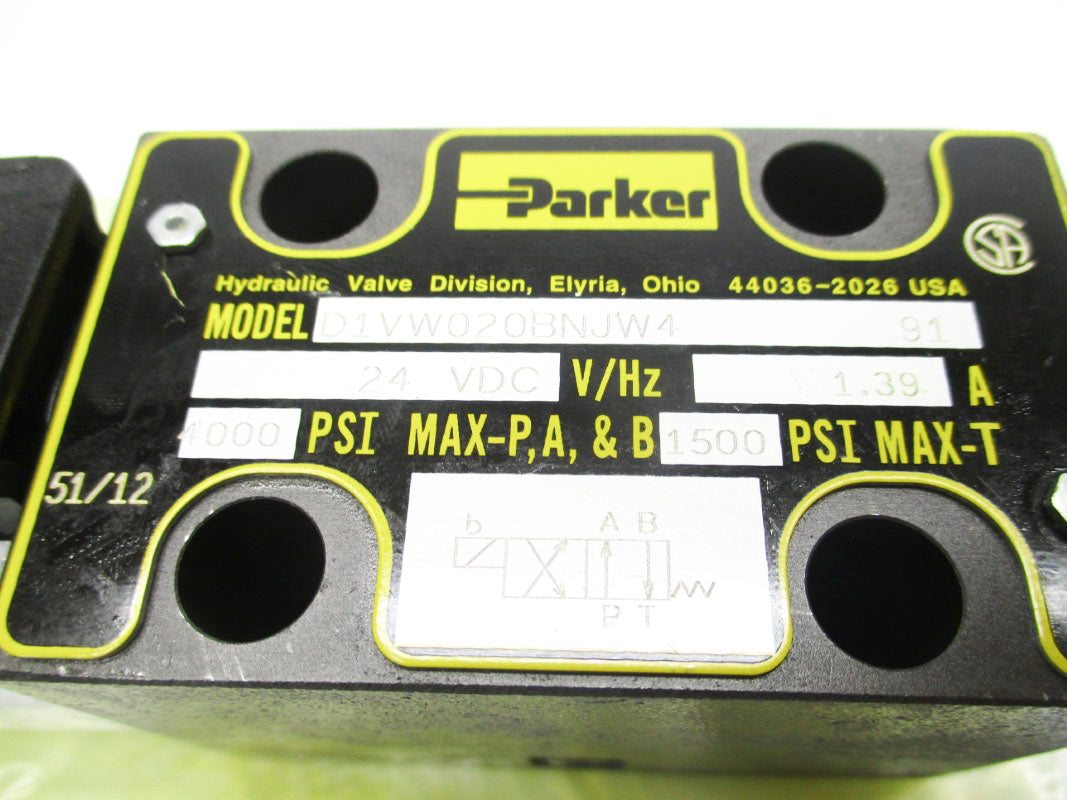 PARKER D1VW020BNJW4 24VDC 4000PSI NSMP