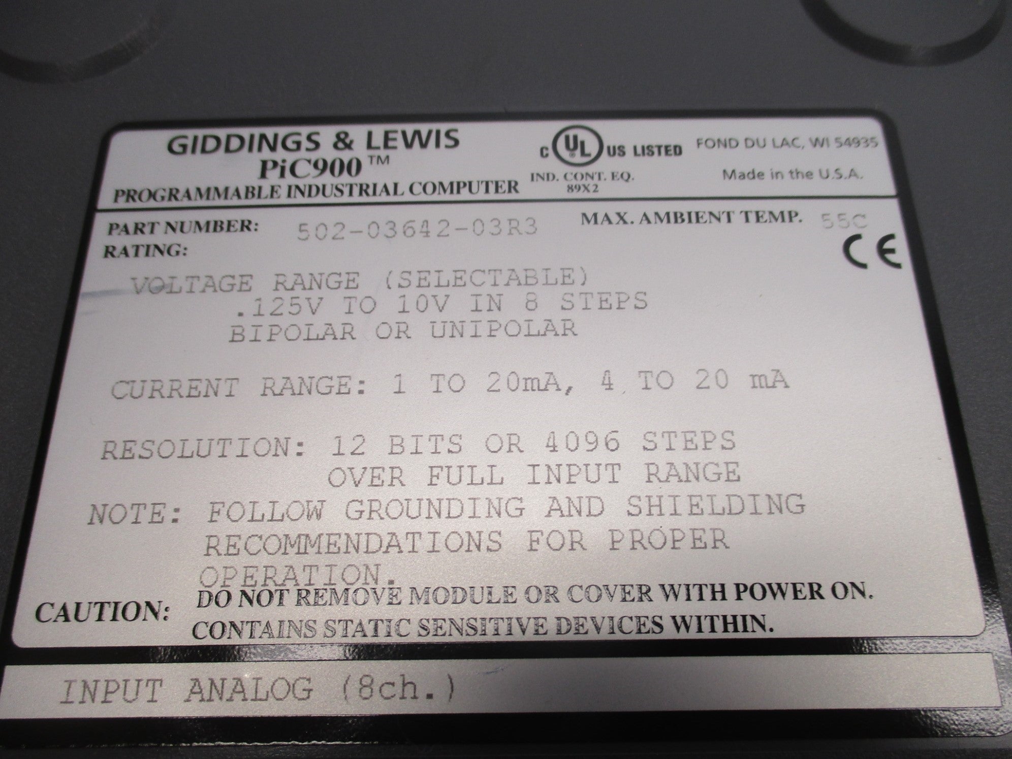 GIDDING&LEWIS 502-03642-03R3 NSMP