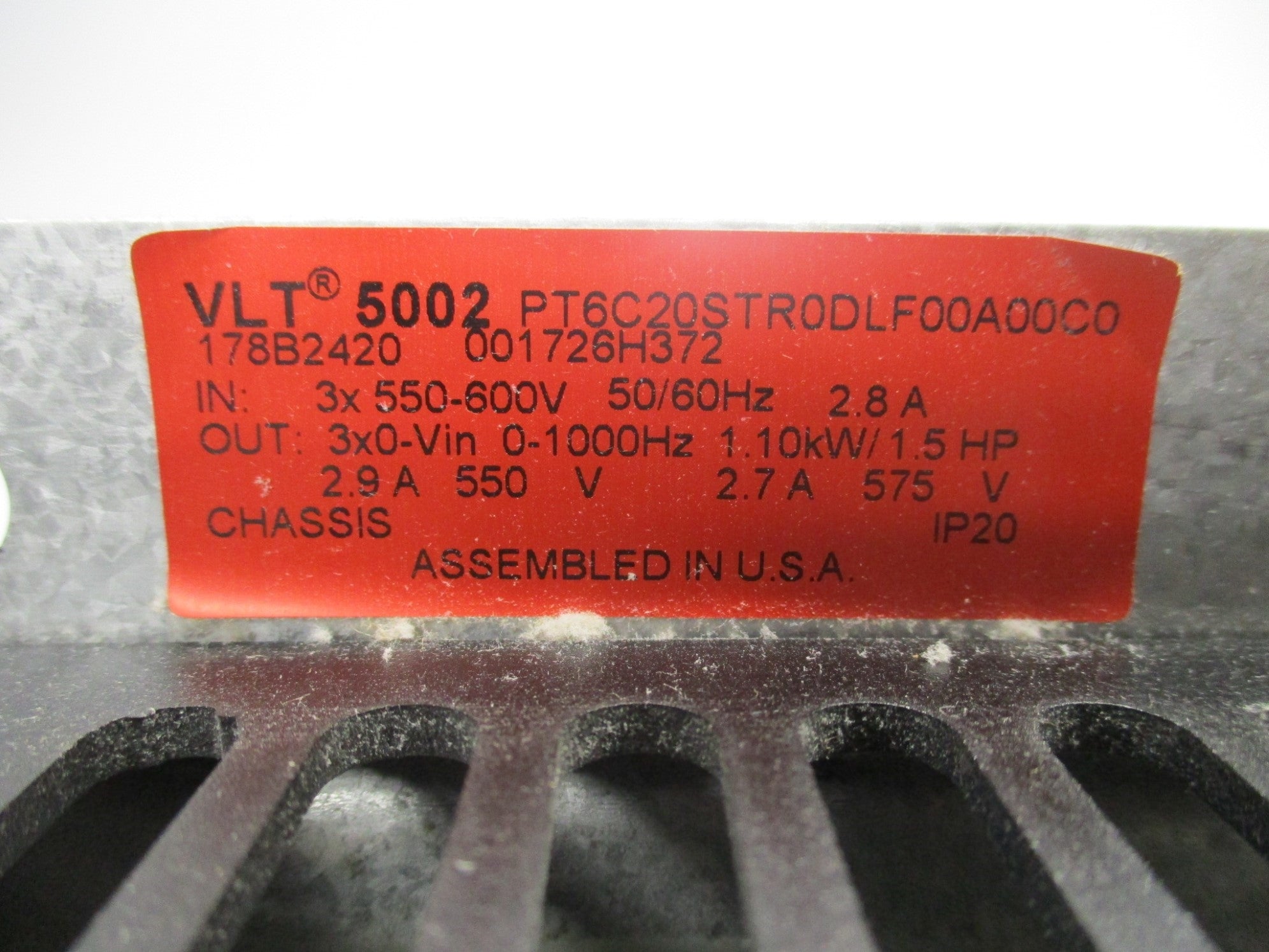 DANFOSS VLT5002PT6C20STR0DLF00A00C0 UNMP