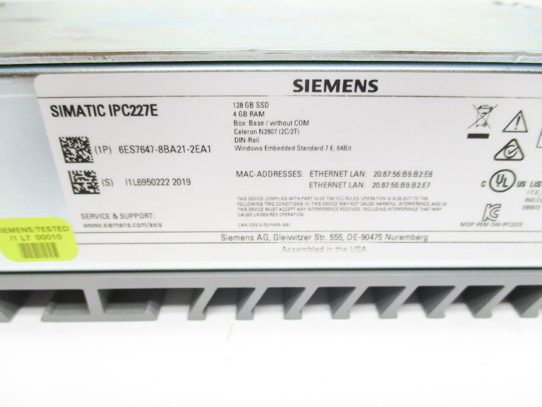 SIEMENS 6ES7647-8BA21-2EA1 IPC227E NSNP