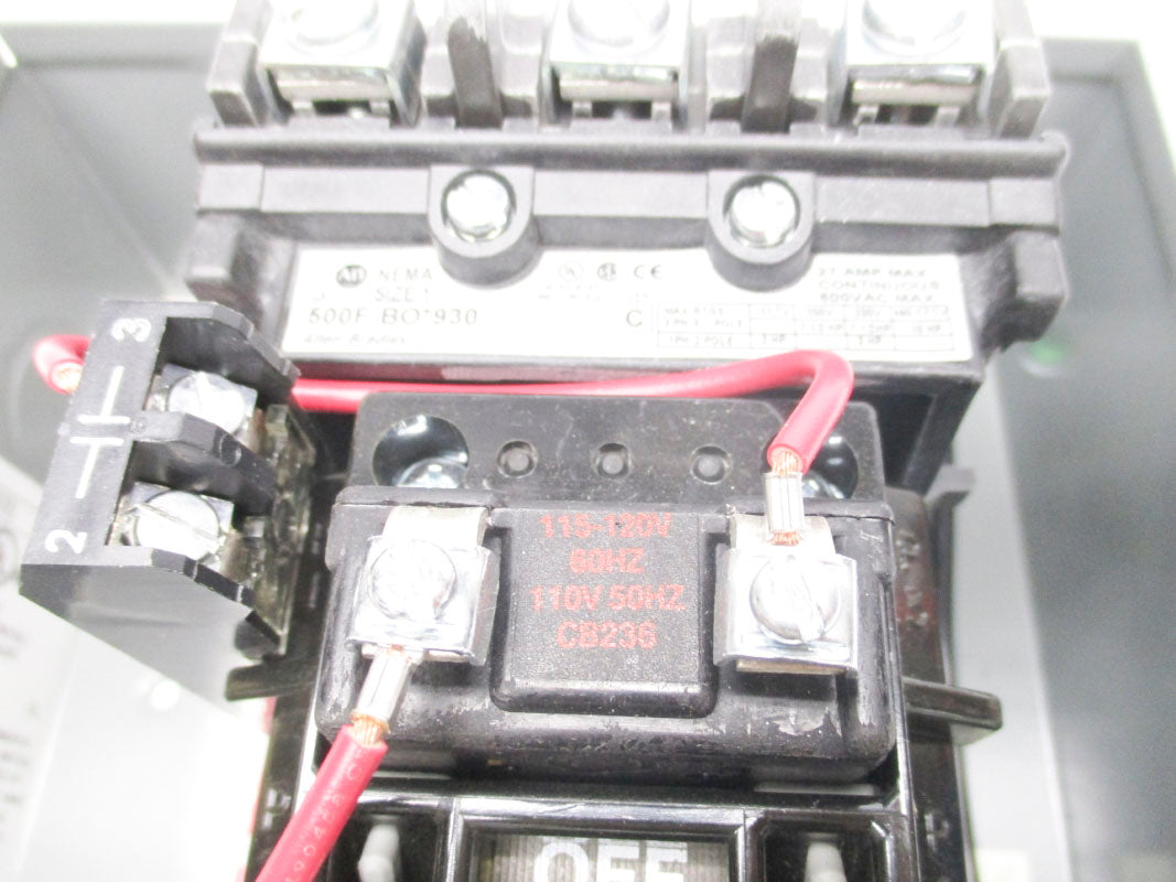 ALLEN BRADLEY 509-AAXD SER. N 110-120V (BR/WH) NSMP