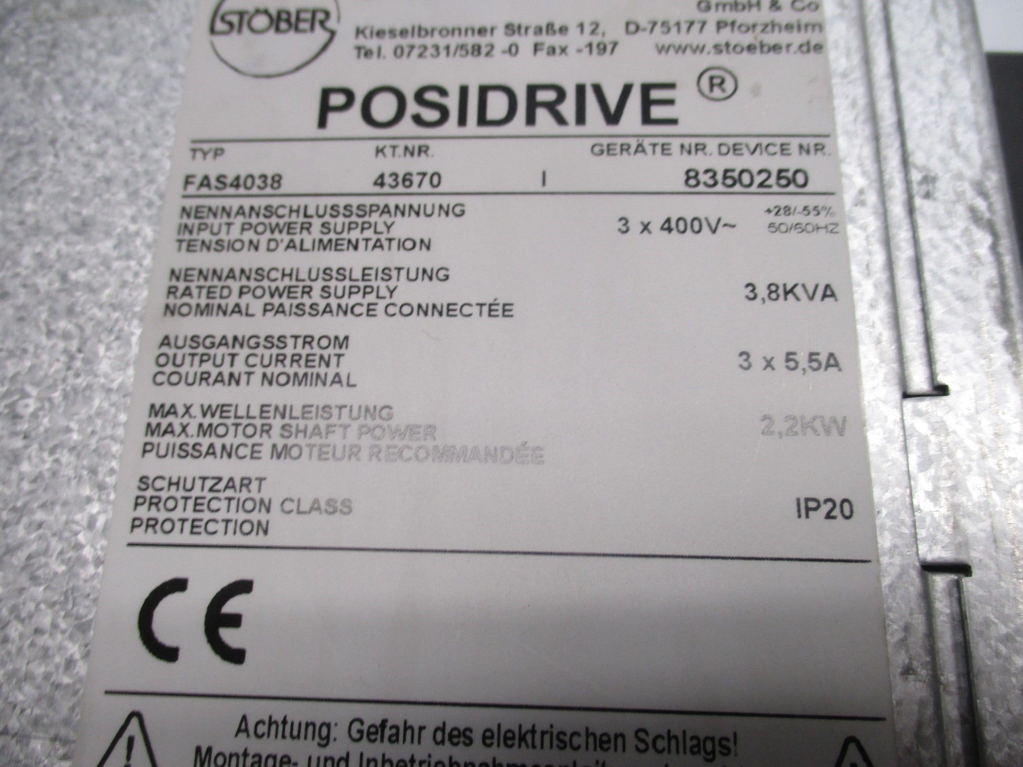 STOBER FAS4038 UNMP