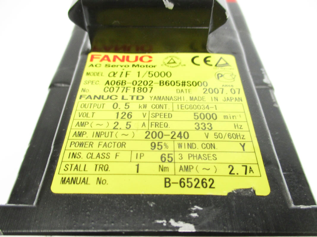 FANUC A06B-0202-B605#S000 200-240V 2.7A NSNP
