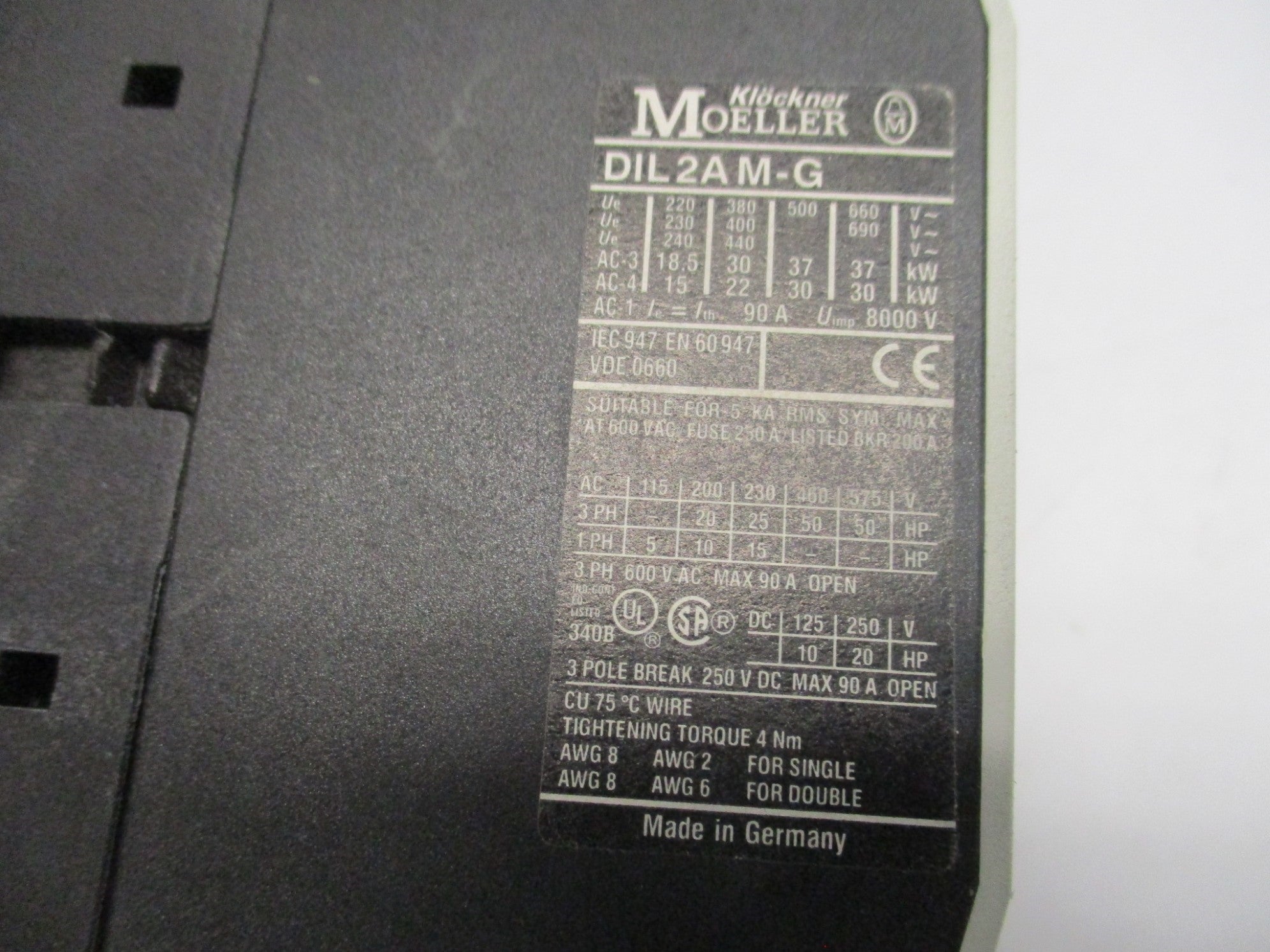 KLOCKER MOELLER DIL2AM-G 24VDC NSMP